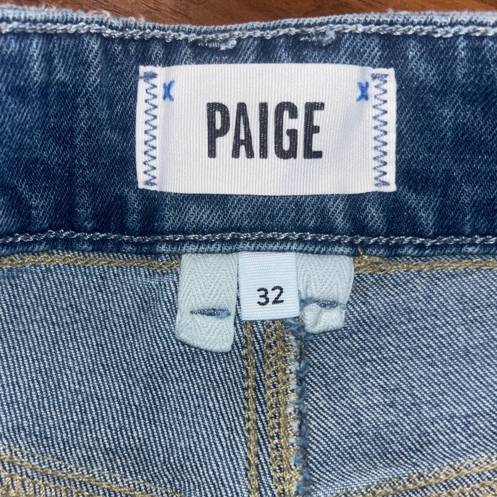NWT Paige Sasha high-rise, wide leg jeans, medium wash 32 - Picture 9 of 14